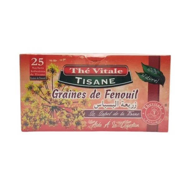 Thé VITALE Tisane des Graines de Fenouil (تيزانة زريعة البسباس)